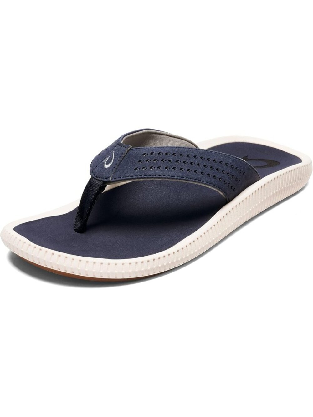 Men's Navy Blue Synthetic Beach Sandals Water Resistant Flip Flops Comfort Fit